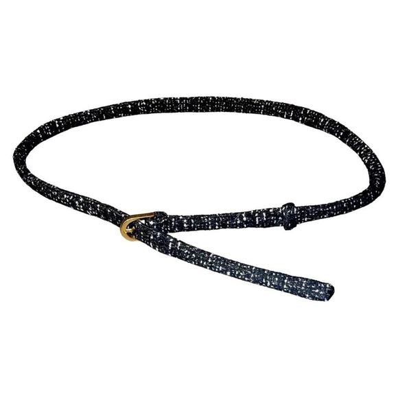 Vintage Boucle Knit Skinny Belt - Bid Now = Discounted Shipping - Picture 3 of 13